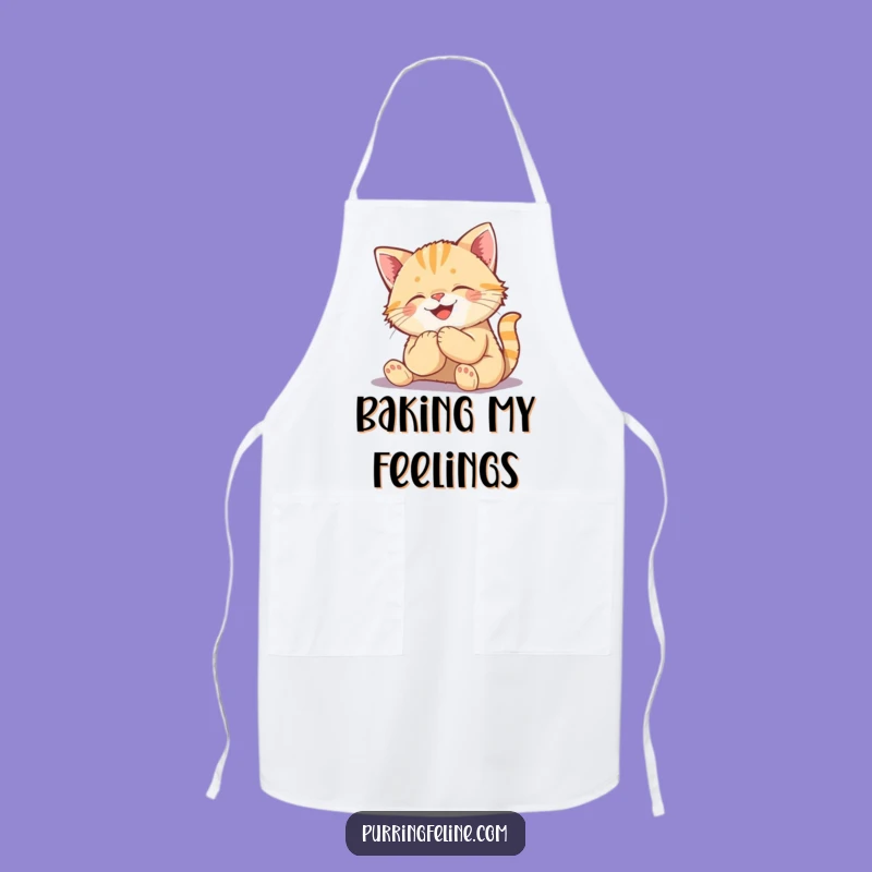 Funny Kneading Cat Cub Apron: Happy Kitchen Wear, Perfect Chef's Gift for Cat Lovers