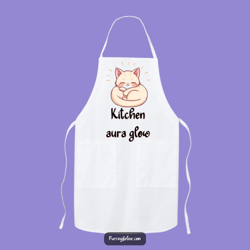 Funny Zen Cat Apron: Peaceful Cooking Vibes, Unique Funny Gift for Chefs