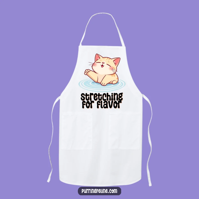Funny Contented Cat Apron - Relaxing Purr Kitchen Wear - Unique Funny Gift!