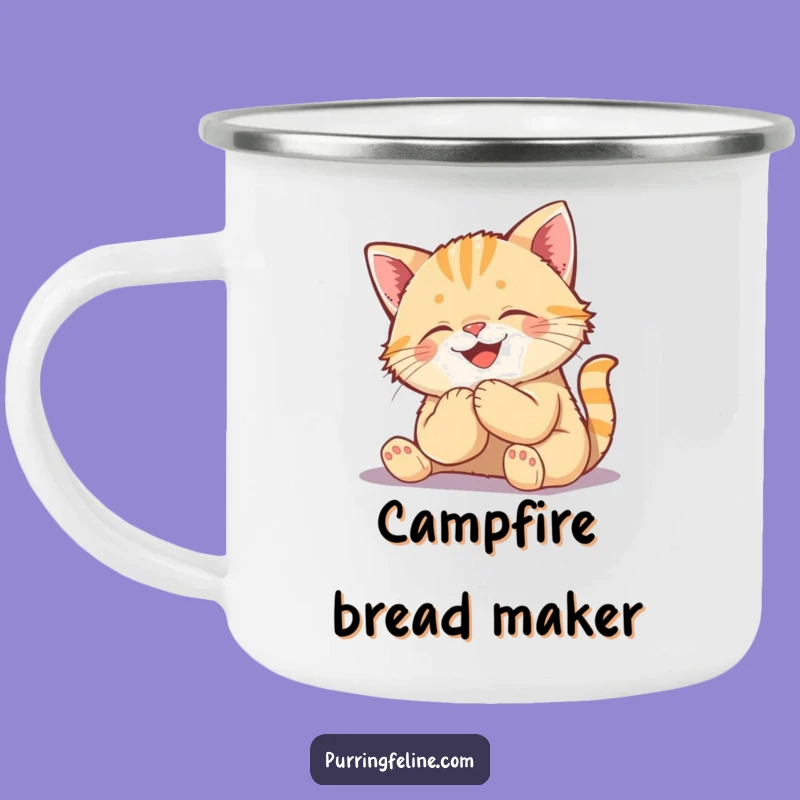 Funny Kneading Cat Cub Camping Mug: Happy Outdoor Companion & Joyful Gift