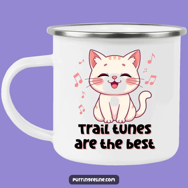 Funny Vibrating Cat Camping Mug - Happy Music Companion, Hilarious Gift