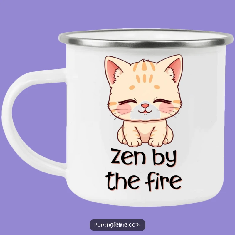 Funny Camping Mug: Content Cat Cub - Sip Your Serenity!