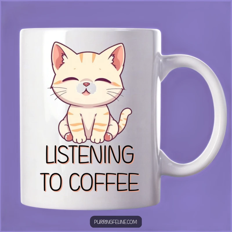 Funny Attentive Cat Cub Mug - Focused & Adorable Gift for Cat Lovers