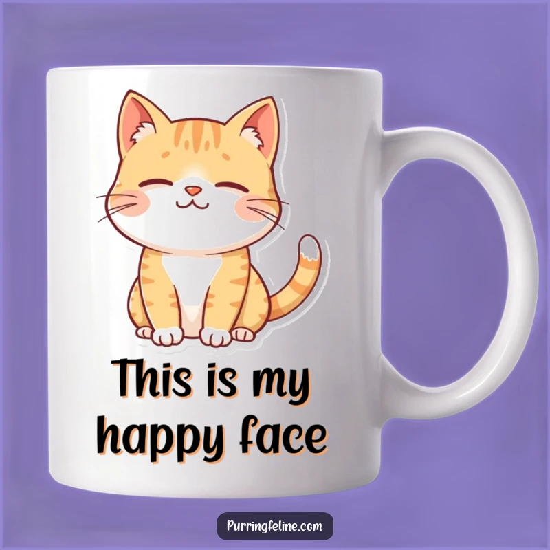 Funny Contented Cat Mug: Gentle Smile & Twitching Tail, Perfect Calm Gift