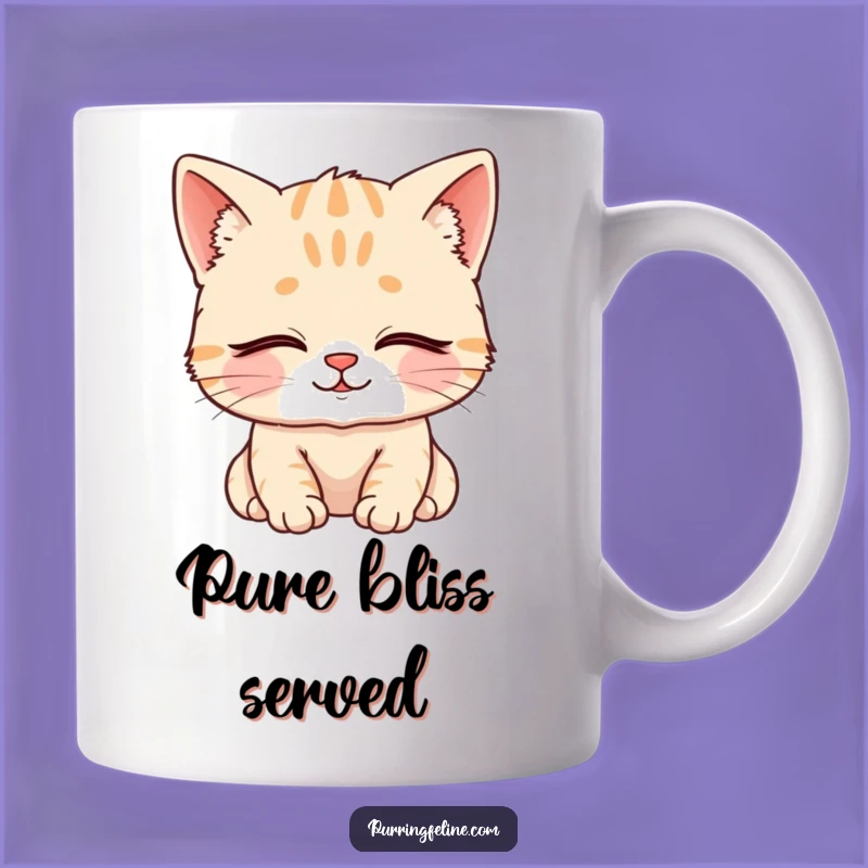 Funny Mug: Content Cat Cub - Peaceful Smile & Serene Gift!