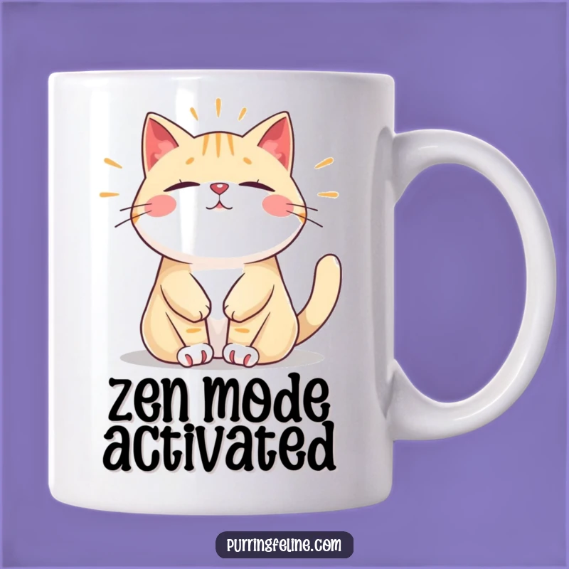Funny Relaxed Cat Mug: Peaceful Hum Vibes, The Ultimate Funny Gift