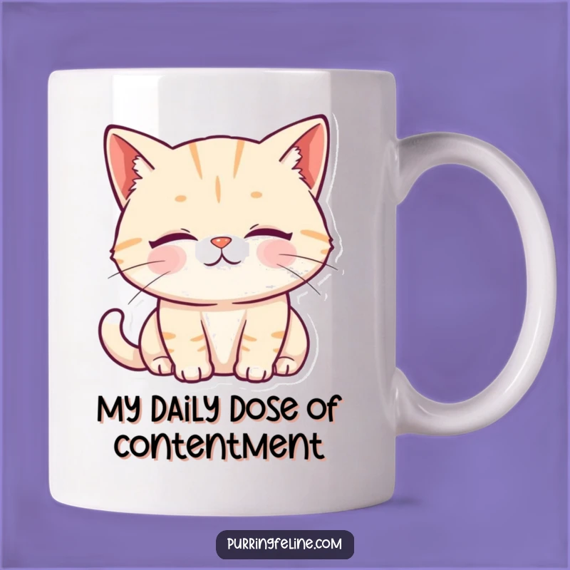 Funny Purring Cat Mug - Serene Feline Friend, Perfect Gentle Gift