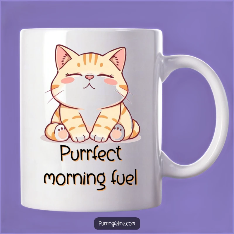 Funny Cat Mug Gift: Cozy Kitty's Contented Rumble, Purrfectly Hilarious Coffee Cup