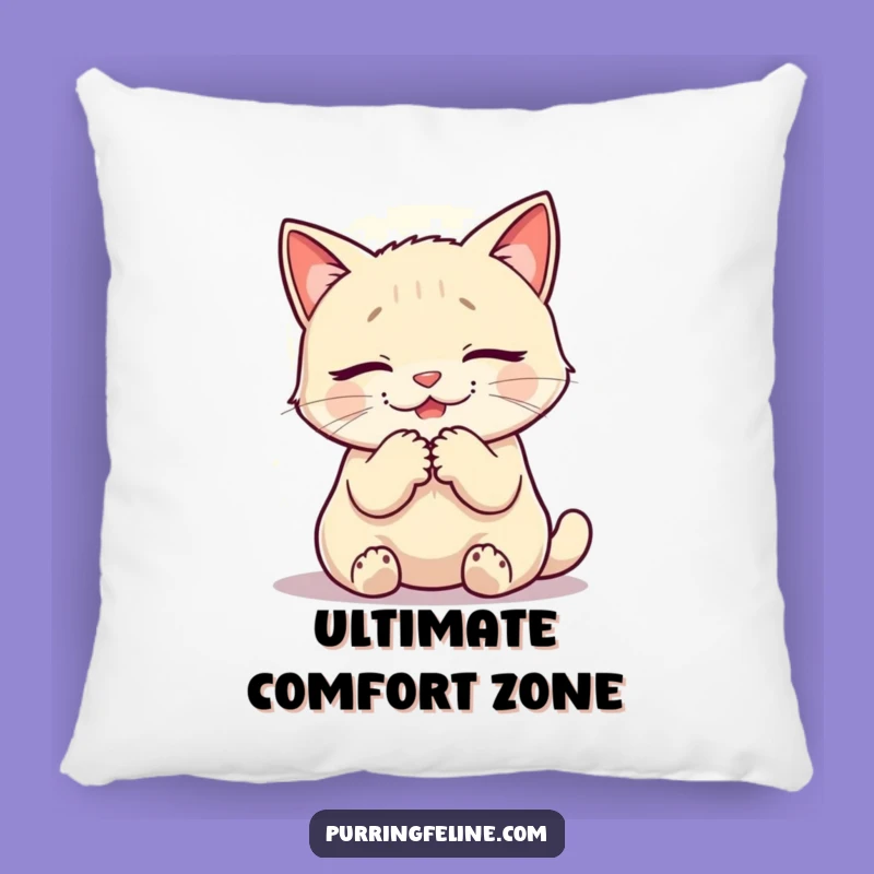 Cozy Funny Cat Zen Pillow: Ultimate Comfort and Peace
