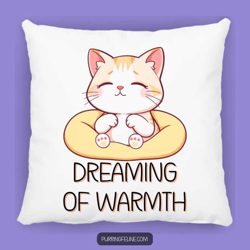 Funny Serene Cat Pillow: Cozy Comfort with Warm Lap Purrs