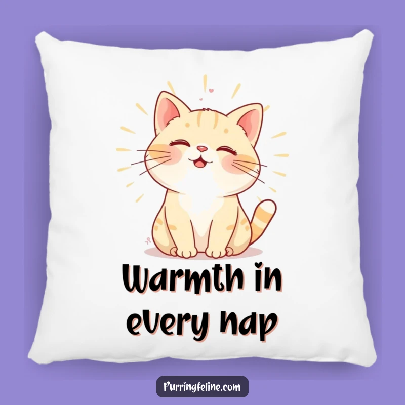 Funny Warm Purring Cat Pillow - Soft Hum Cushion, Cozy Home Decor Gift