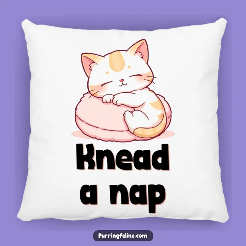 Comforting Funny Pillow: Cat Kneading Cushion Design, Cozy Gift