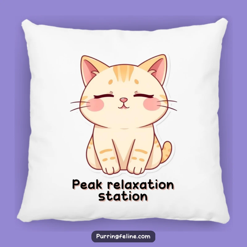 Funny Content Cat Zen Pillow - Cozy Calm for Your Home!