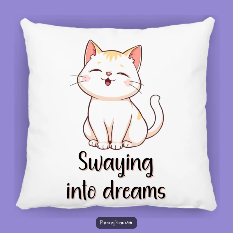 Funny Purring Cat Pillow: Soft & Cozy Gift for Cat Lovers Enjoying Happy Tail Sways