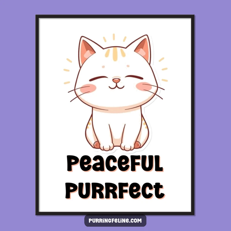 Funny Contented Cat Digital Art: Instant Happy Vibes, Perfect Funny Gift Download
