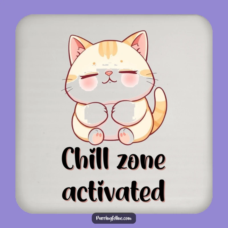 Funny Content Cat Purring Coasters: Protect Surfaces with Pure Joy