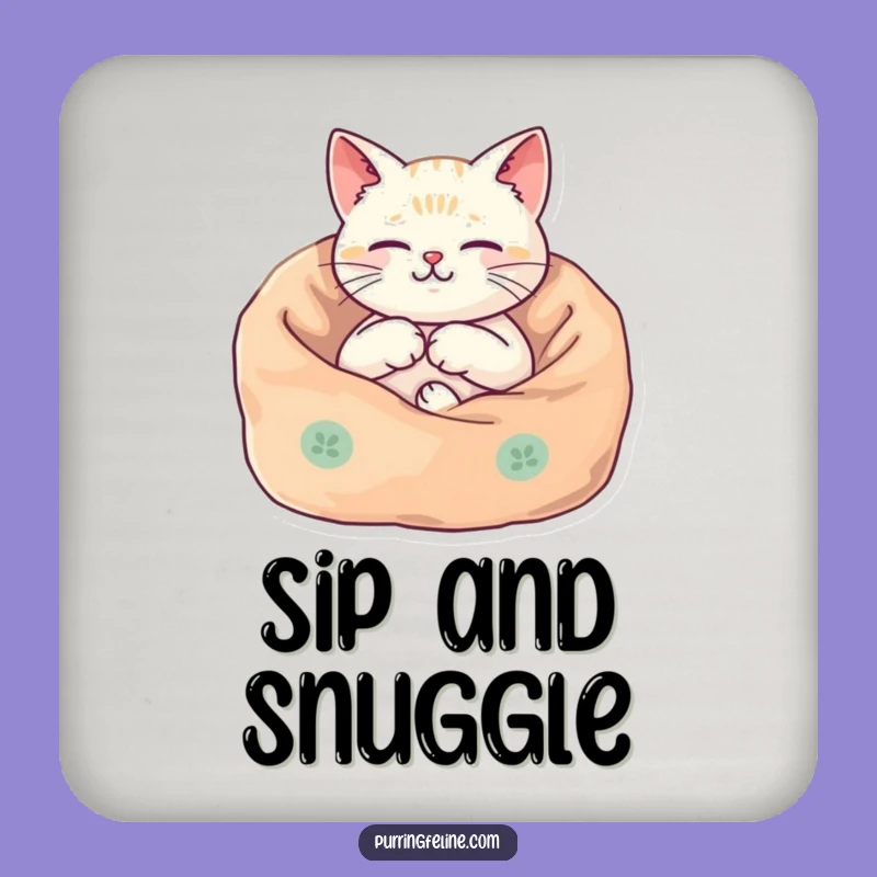 Funny Cozy Cat Coasters: Harmonious Surface Protection, Cute Funny Gift