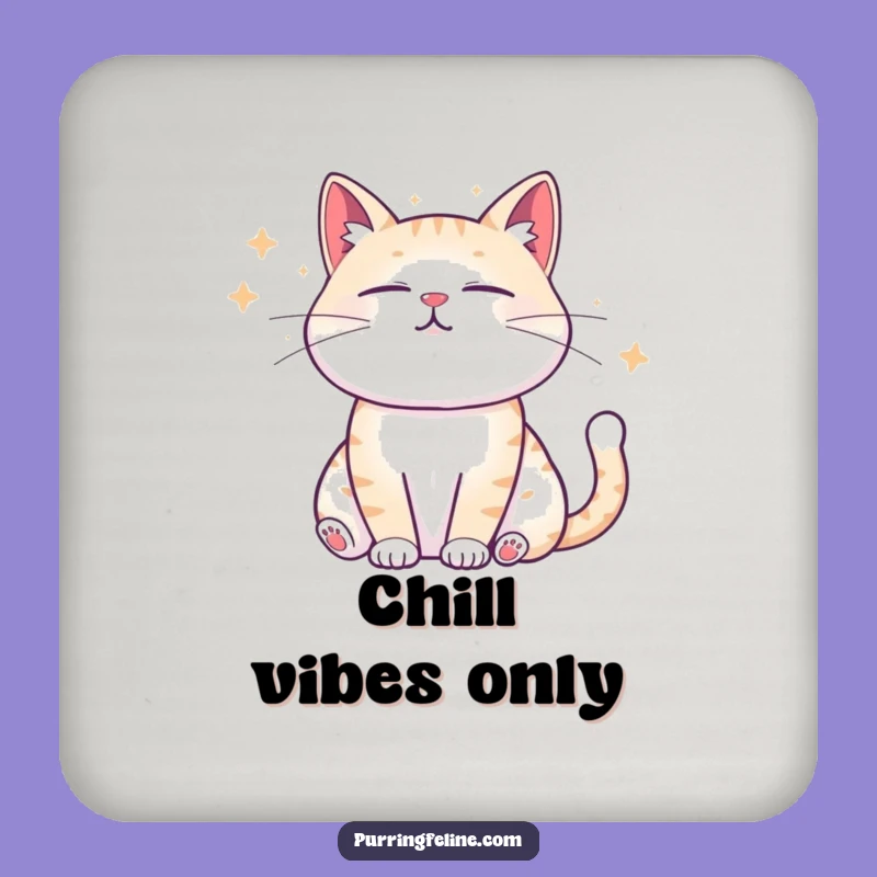 Funny Zen Cat Coasters - Protect Surfaces with Hilarious Calm