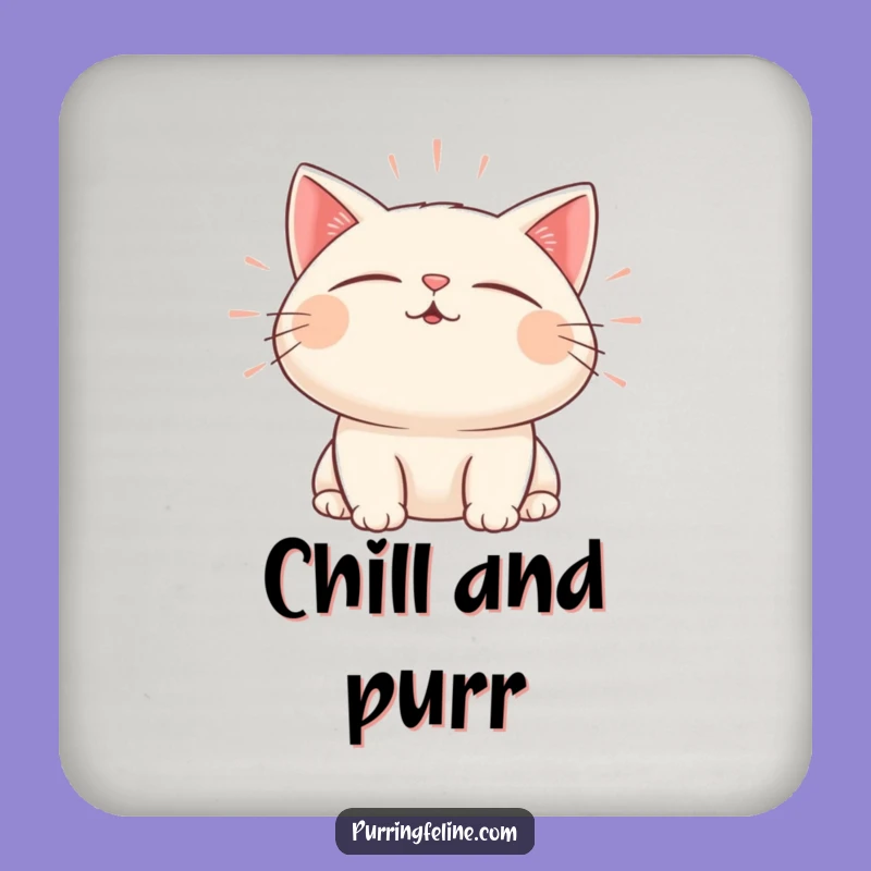 Funny Zen Cat Sound Coaster: Protect Surfaces with Calm