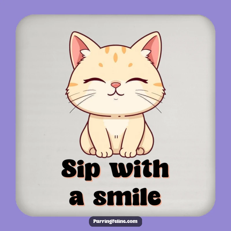 Funny Serene Cat Coasters - Protect Surfaces with Hilarious Calm