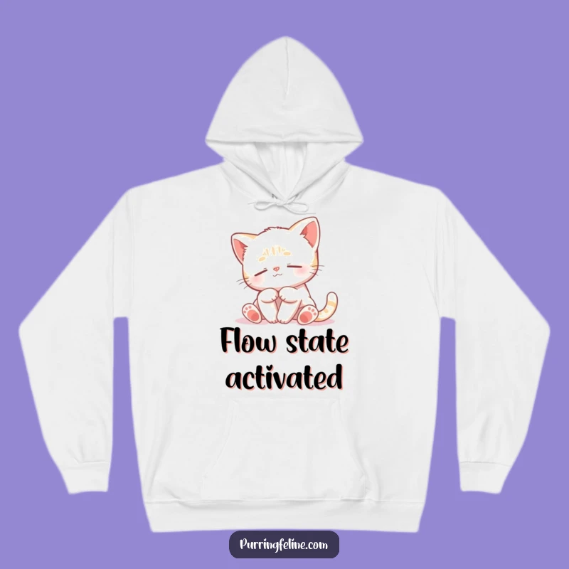 Funny Peaceful Cat Cub Hoodie: Gentle Swaying Sweatshirt, Perfect Comfort & Calm Gift