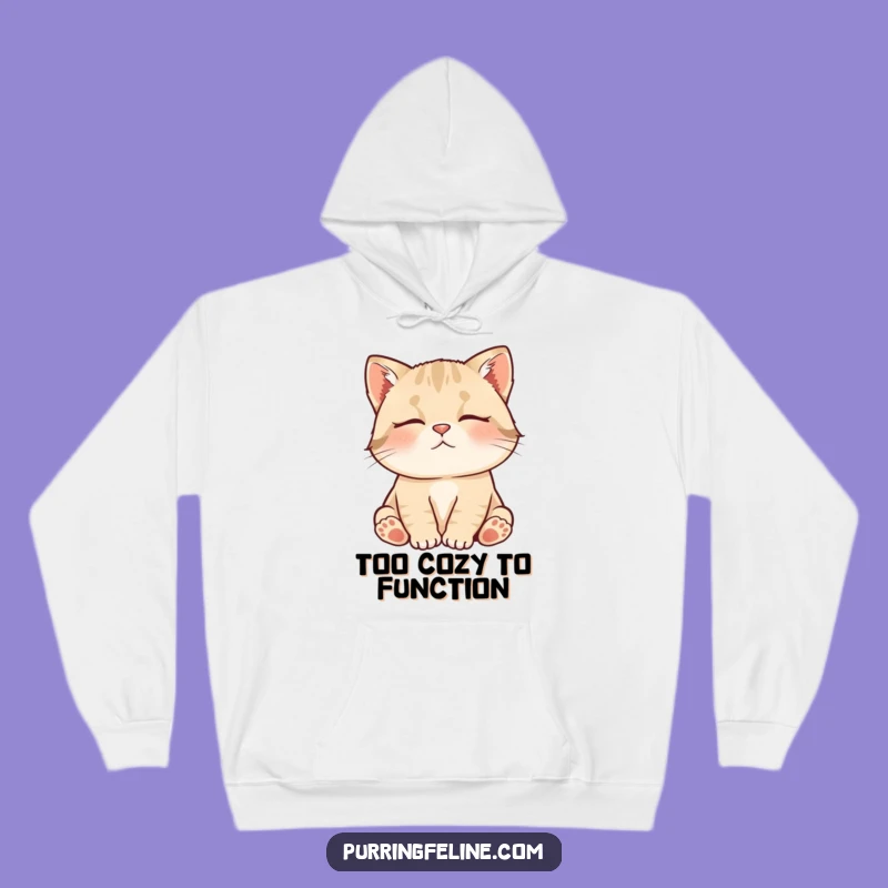 Funny Contented Cat Cub Murmuring Hoodie - Cozy & Humorous Gift