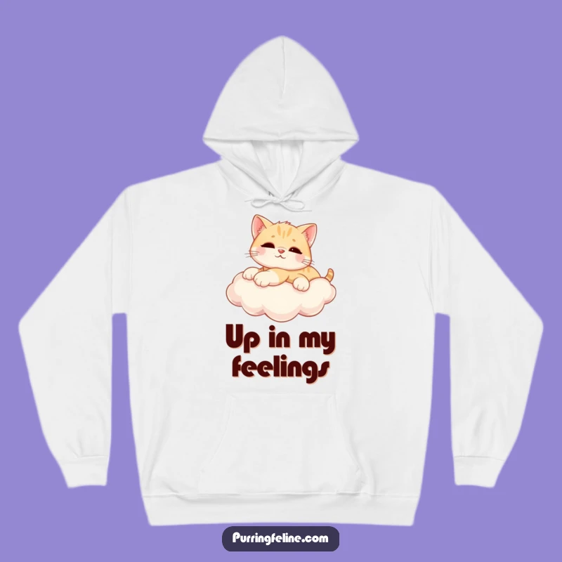 Funny Hoodie: Comfy Cat Cub on Cloud - Cozy Dream & Hilarious Gift!
