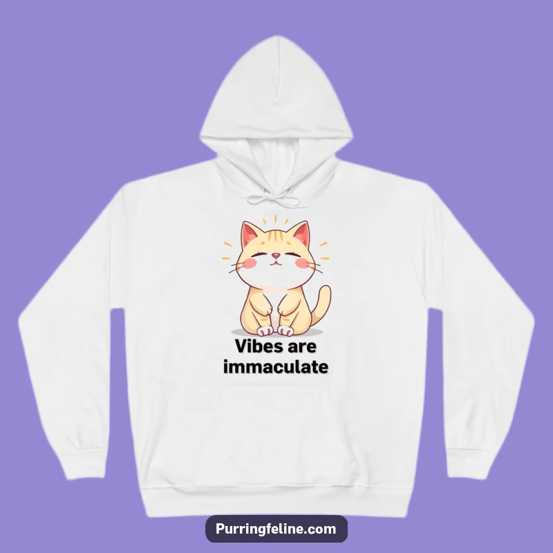 Funny Relaxed Cat Hoodie: Cozy Peace and Steady Hum, Great Funny Gift