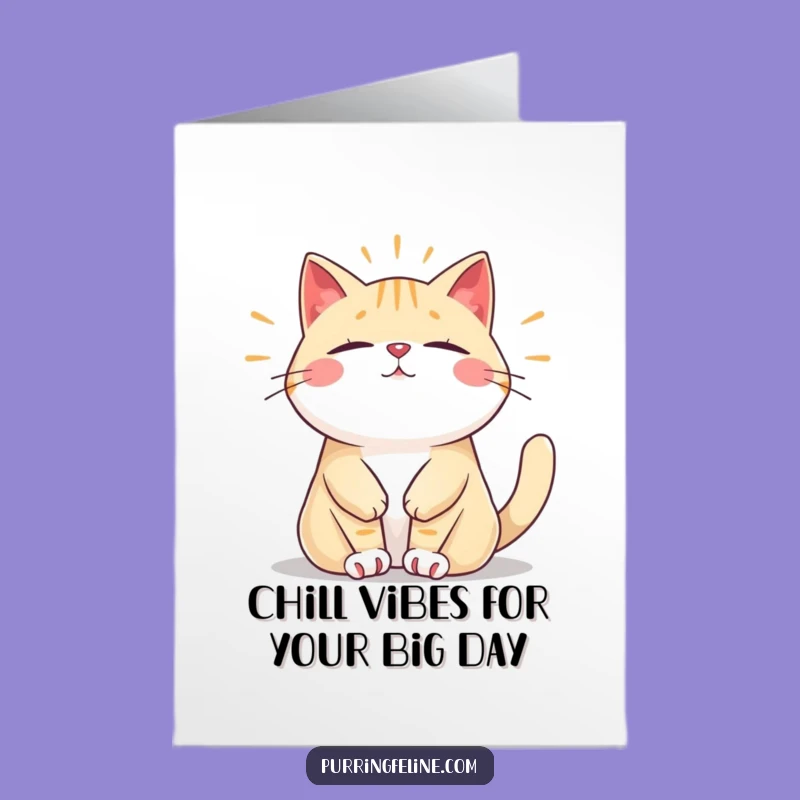 Free Printable Birthday Card: Relaxed Cat Hum, Cozy Humor for a Special Day