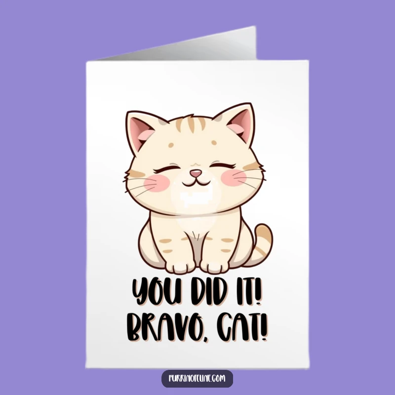 Free Printable Cat Congratulations Card: Funny Downloadable Surprise for Any Occasion