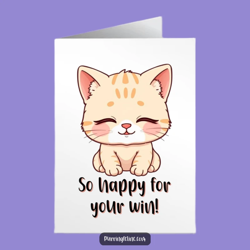 Free Printable Congrats Card: Content Cat Cub - Serene Downloadable