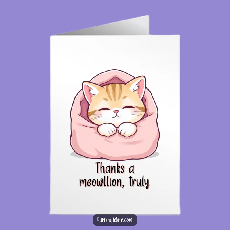 Free Printable Thank You Card: Content Cat Nap Funny Downloadable Gift!