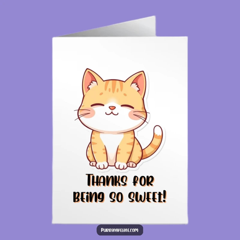 Free Printable Thank You Card: Contented Cat Smile! Thoughtful DIY Gift