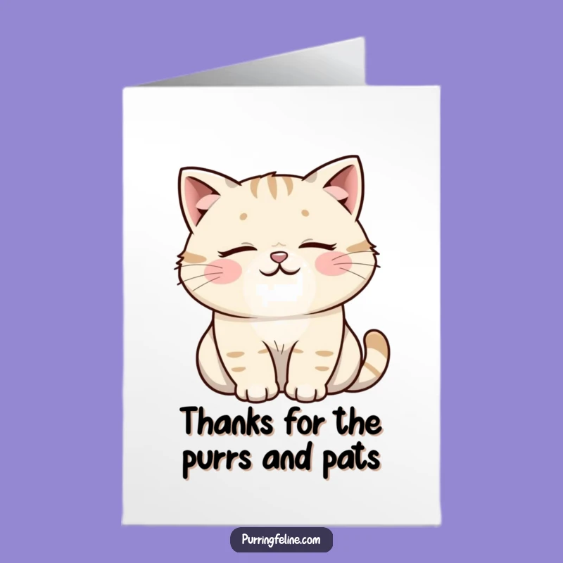 Free Printable Cat Thank You Card: Humorous Downloadable Gift of Gratitude