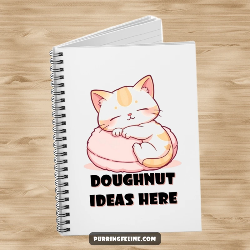 Funny notebook cover showing a cat's paws kneading a cushion, ideal for journaling or note-taking with a humorous twist.