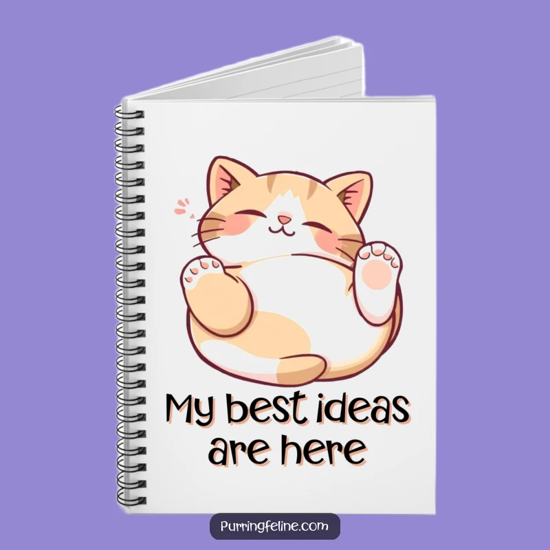 Funny Cat Kneading Notebook: Journal Gift for Cat Lovers, Jot Down Happy Thoughts