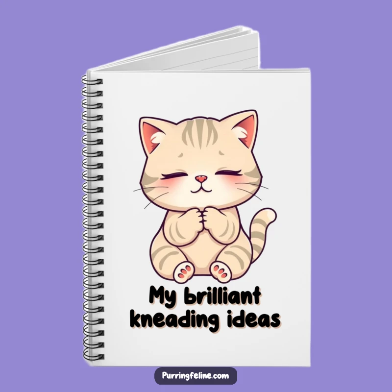 Funny Cat Kneading Notebook - Serene Cat Journal, Perfect Gift for Writers