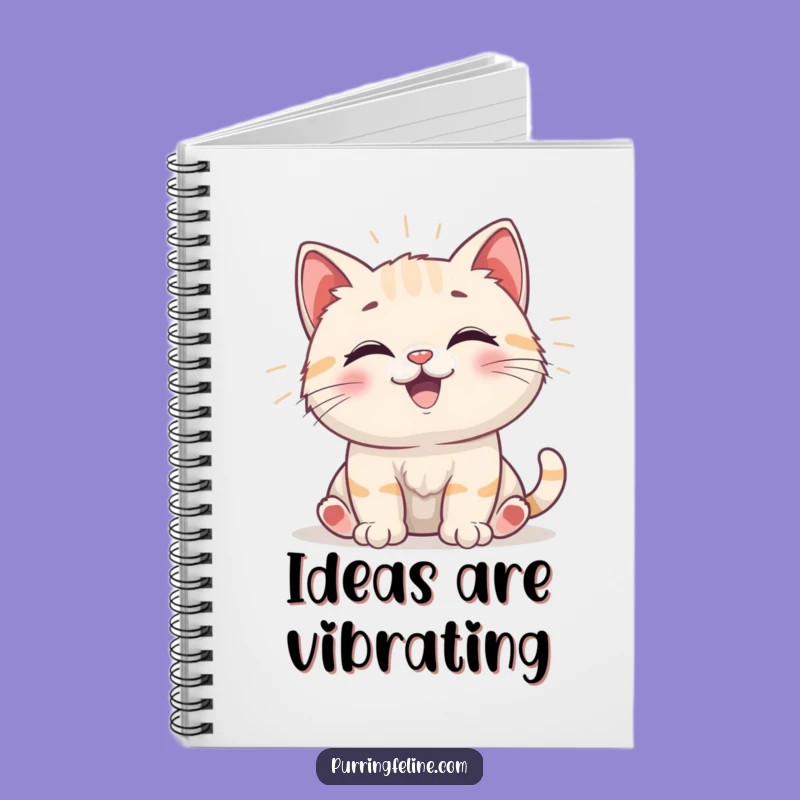 Funny Happy Cat Cub Vibrations Notebook - Capture Joy & Humorous Ideas