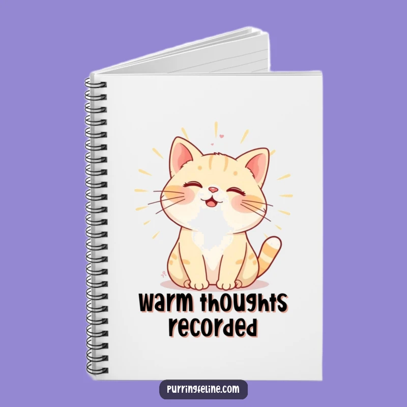 Funny Warm Purring Cat Notebook - Hum Journal, Perfect Gift for Writers