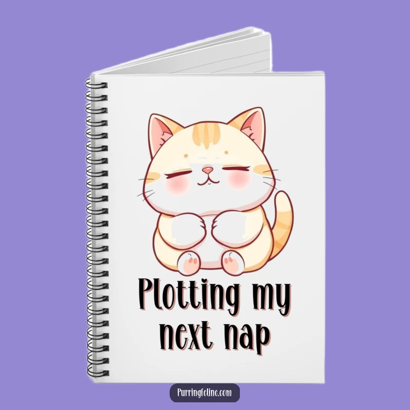 Funny Content Cat Purring Notebook: Jot Down Happy Thoughts