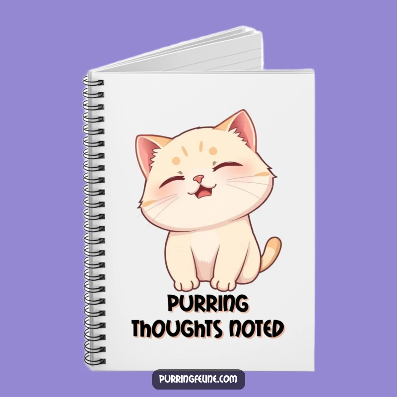 Purring Cat Scratch Notebook - Funny Gift for Pet Lovers' Notes