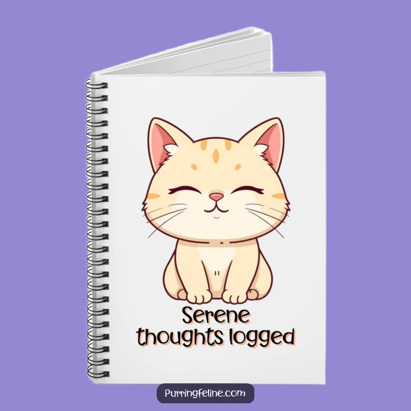 Funny Serene Cat Notebook - Journal Your Calm with Hilarious Entries