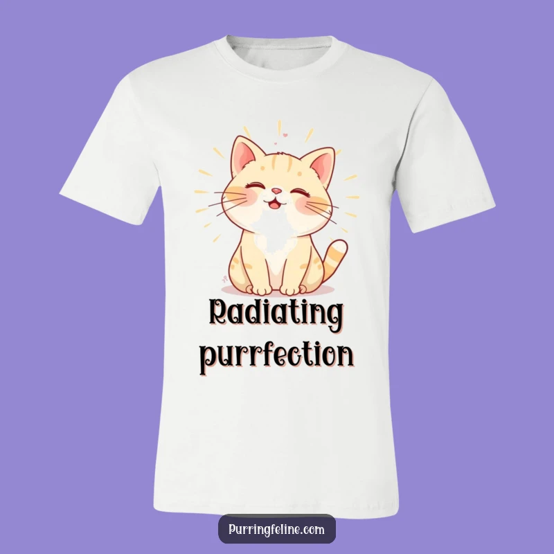 Funny Warm Purring Cat T-Shirt - Gentle Hum Tee, Perfect Cat Lover Gift