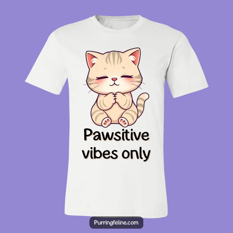 Funny Cat Kneading T-Shirt - Serene Expression Tee, Perfect Cat Lover Gift