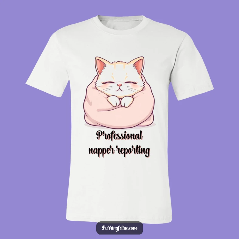 Funny Cozy Cat Purr T-Shirt - Hilarious Comfort Zone Tee!