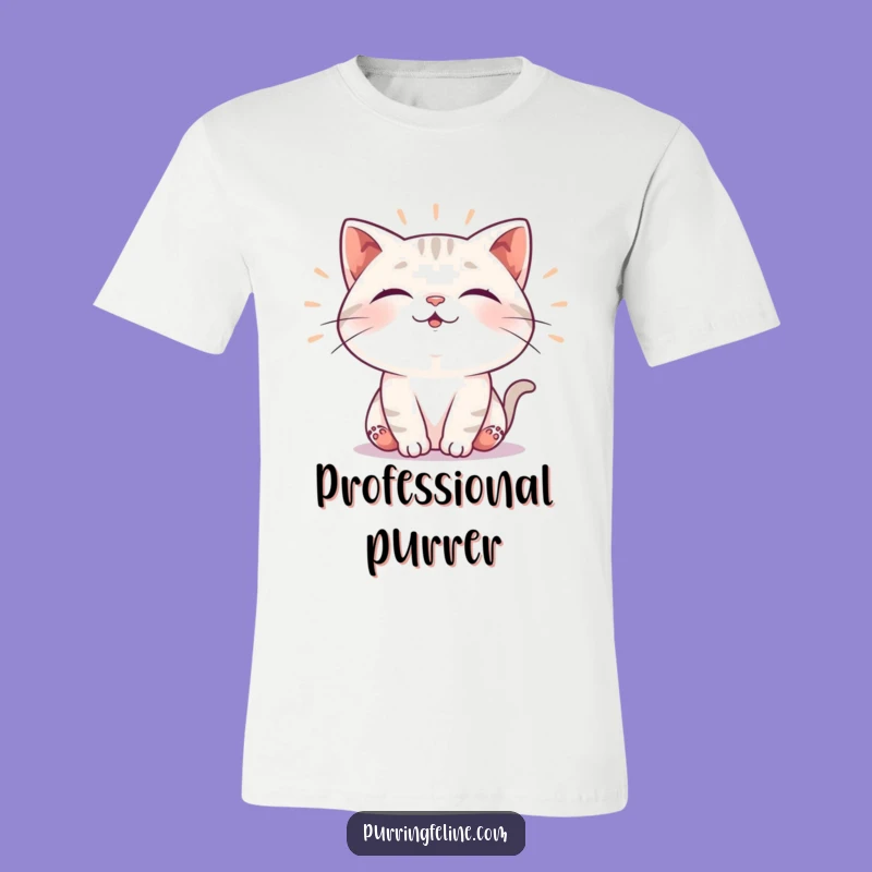 Funny Content Cat T-Shirt: Emitting Happy Vibrations, Ideal Funny Gift