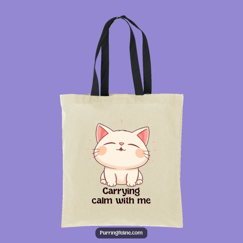 Funny Zen Cat Sound Tote: Carry Your Calm Everywhere