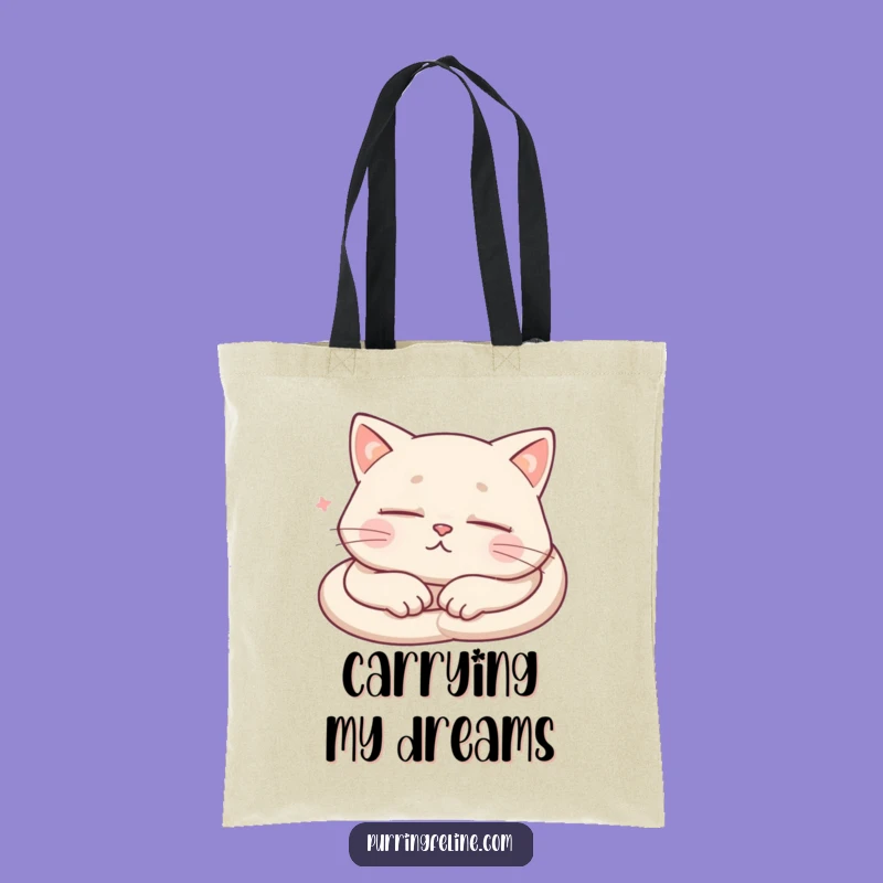 Funny Sleepy Cat Tote Bag - Carry Your Calm with Hilarious Style