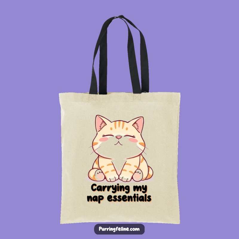 Funny Cat Tote Bag: Carry Your World with the Contented Rumble, Stylish & Hilarious