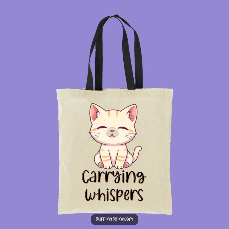Funny Attentive Cat Cub Tote Bag - Carry Focus & Feline Grace